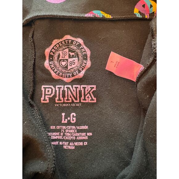 Y2K  VICTORIA'S SECRET PINK FOLD OVER CROPPED YOGA PANTS SIZE L - Picture 5 of 6